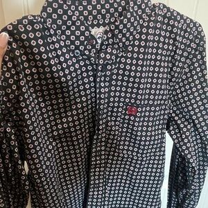 Boys black  and White Patterned Shirt